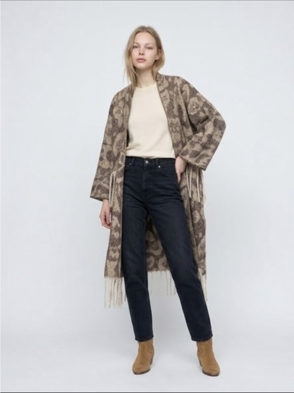 Love Sense Boho women’s long Sweater With Fringe